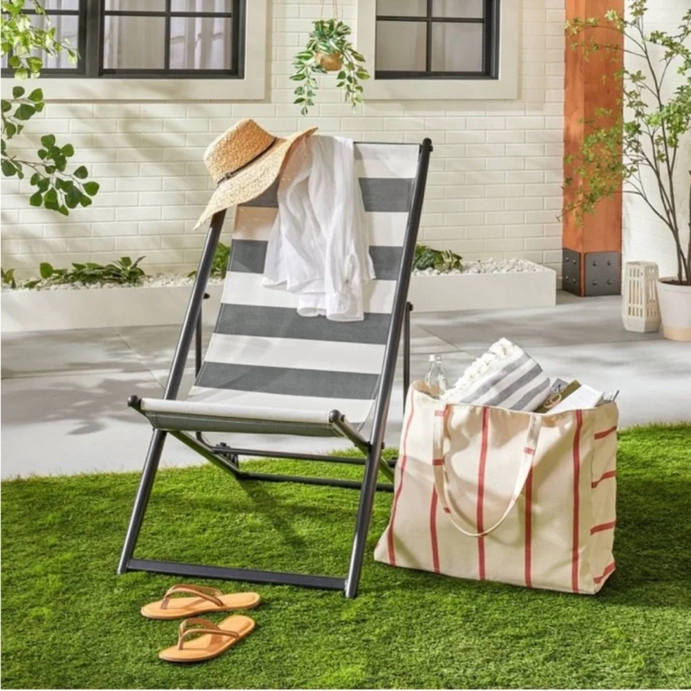 Hearth & Hand with Magnolia Striped Canvas Tote Bag - Picture 2 of 15